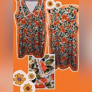 NEW vintage inspired 70s smock statement collar all over floral dress